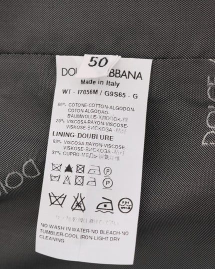 Dolce & Gabbana Gray STAFF Cotton Striped Vest