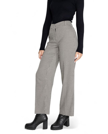Only Black Polyester Flared Pants
