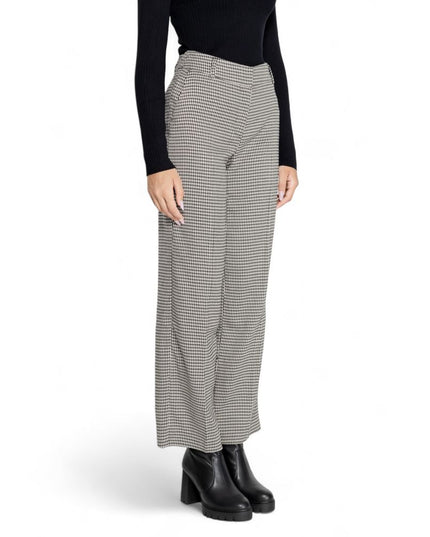 Only Black Polyester Flared Pants