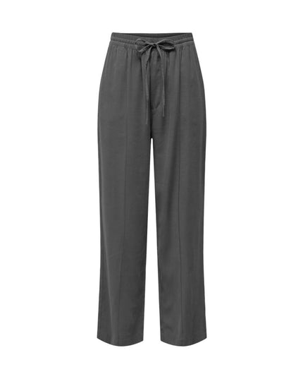 Jacqueline De Yong Gray Viscose Casual Pants