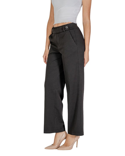 Street One Black Polyester Casual Pants