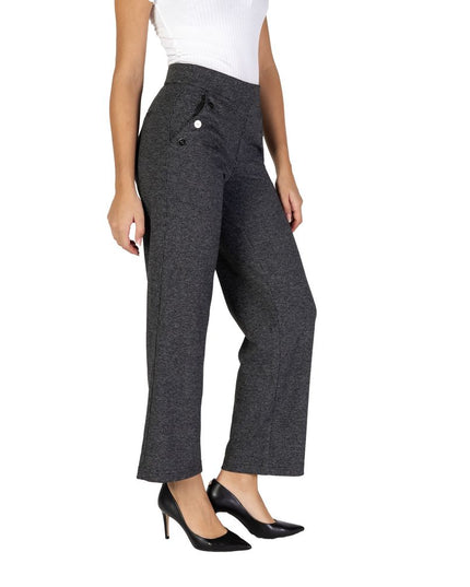 Street One Black Polyester Casual Pants