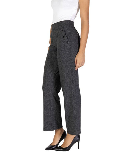 Street One Black Polyester Casual Pants