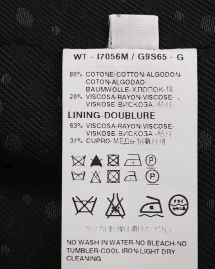 Dolce & Gabbana Gray STAFF Cotton Striped Vest