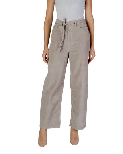 Only Beige Cotton Casual Pants