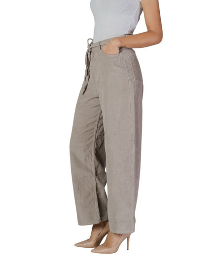 Only Beige Cotton Casual Pants