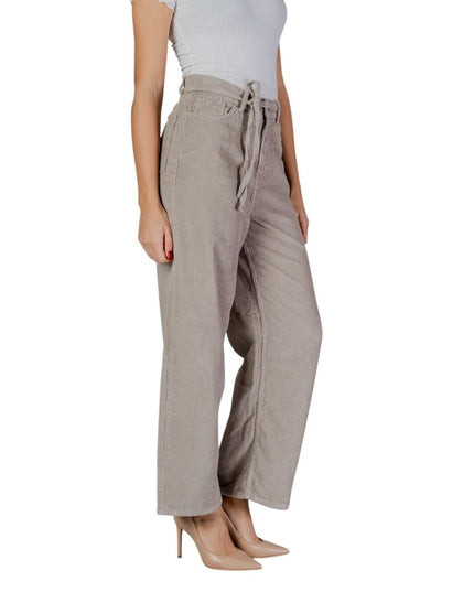 Only Beige Cotton Casual Pants