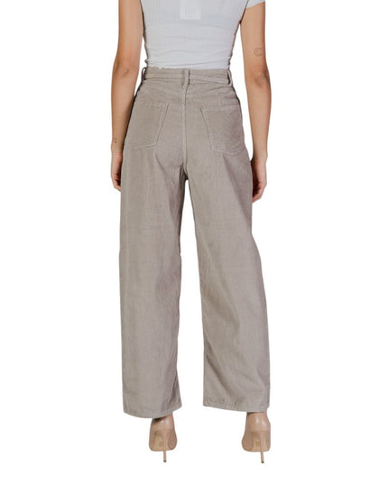 Only Beige Cotton Casual Pants