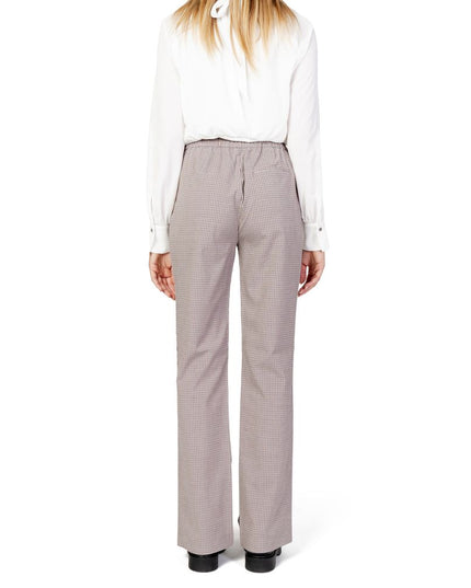 Only Beige Polyester Flared Pants