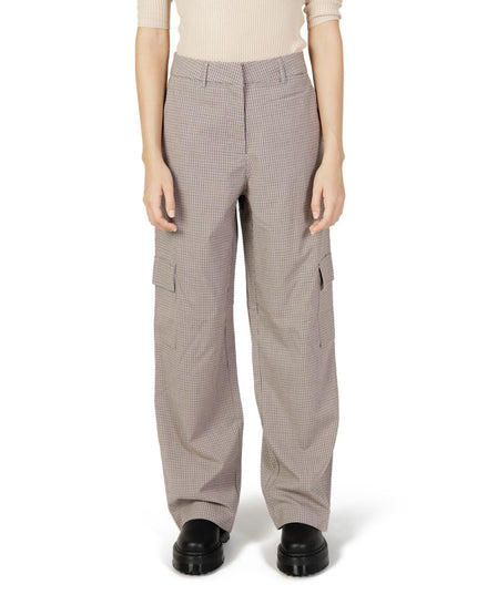 Only Beige Polyester Cargo Pants