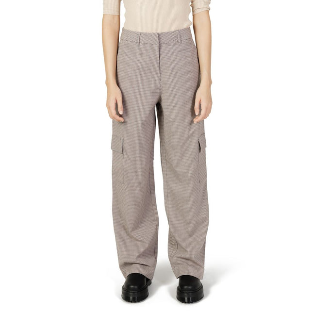 Only Beige Polyester Cargo Pants