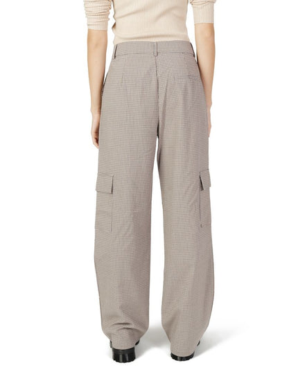 Only Beige Polyester Cargo Pants
