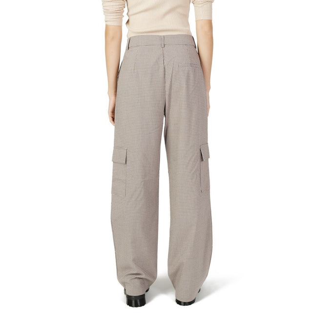 Only Beige Polyester Cargo Pants