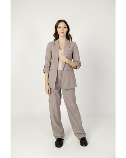 Only Beige Polyester Cargo Pants