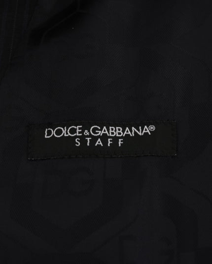 Dolce & Gabbana Black STAFF Wool Striped Vest