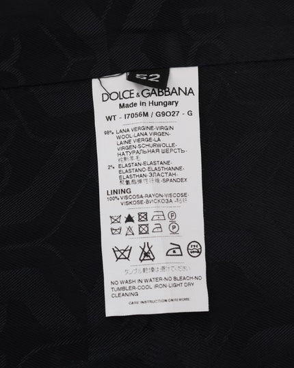 Dolce & Gabbana Black STAFF Wool Striped Vest