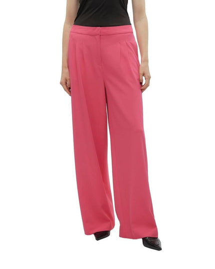 Vero Moda Pink Polyester Casual Pants