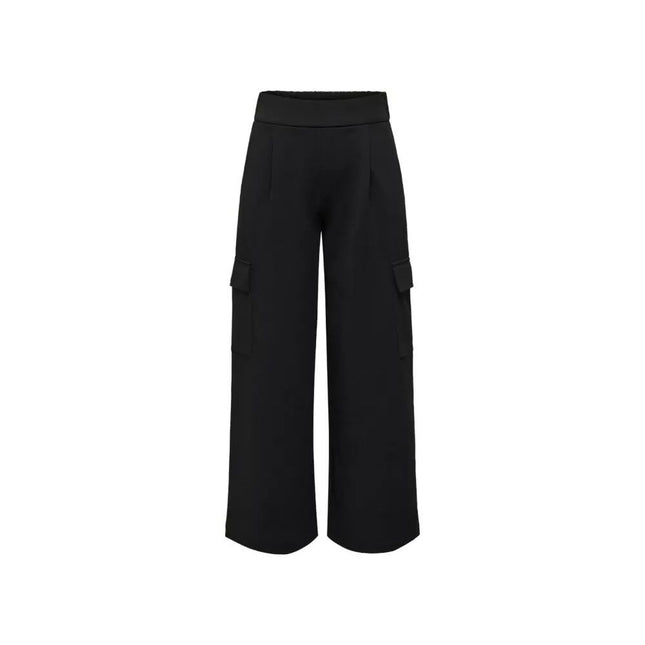 Jacqueline De Yong Black Polyester Casual Pants