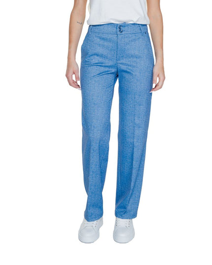 Street One Blue Polyester Pant