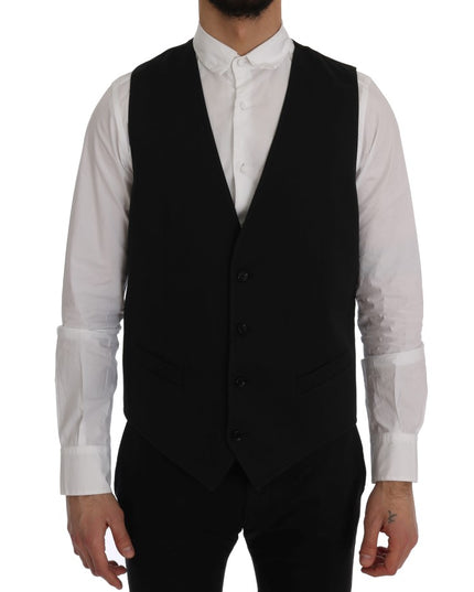 Dolce & Gabbana Black STAFF Cotton Vest