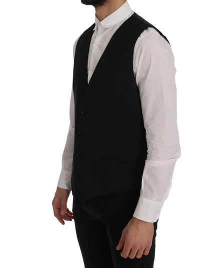 Dolce & Gabbana Black STAFF Cotton Vest