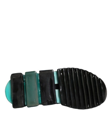 Dolce & Gabbana White Blue Sorrento Slip On Sneakers Shoes