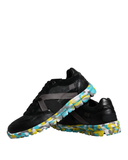 Dolce & Gabbana Black Polyester Low Top Men Sneakers Shoes