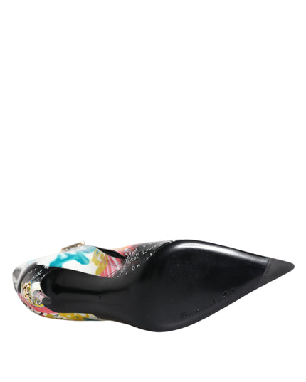 Dolce & Gabbana Multicolor Graffiti Keira Mid Calf Boots Shoes