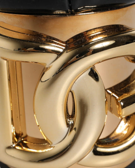 Dolce & Gabbana Black Patent Leather Vally High Boots Shoes