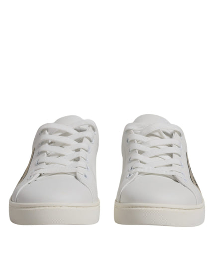 Dolce & Gabbana White London Calf Leather Sneakers Shoes
