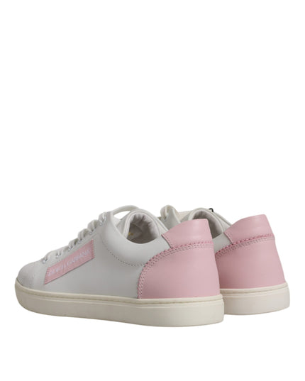 Dolce & Gabbana White Classic Calf Leather Sneakers Shoes