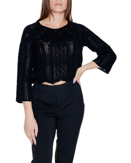 Vero Moda Black Cotton Sweatshirt