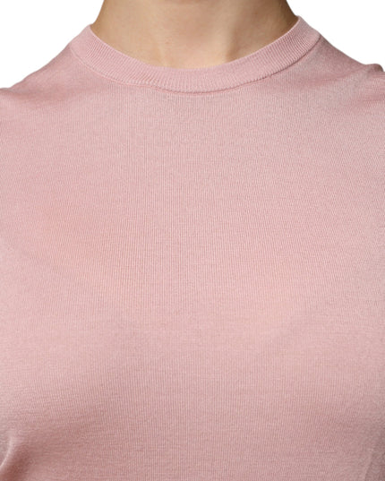 Dolce & Gabbana Pink Cashmere Knitted Sleeveless Tank Top