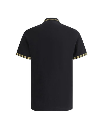 Versace Black Cotton Polo Shirt
