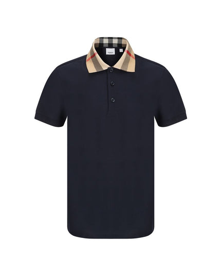 Burberry Blue Cotton Polo Shirt