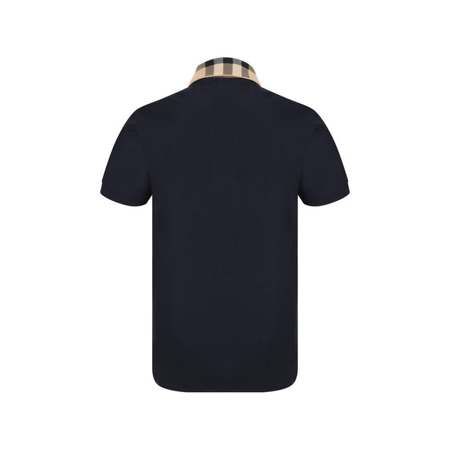 Burberry Blue Cotton Polo Shirt