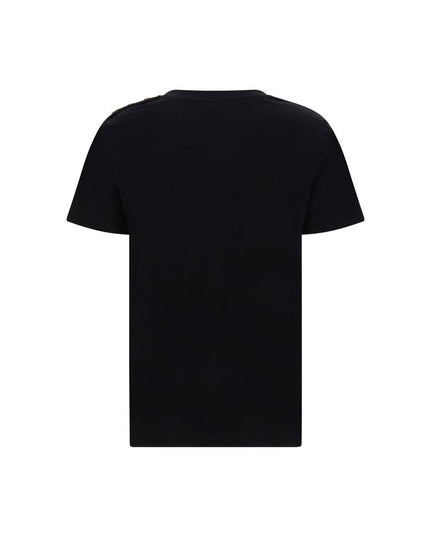 Balmain Black Cotton T-Shirt
