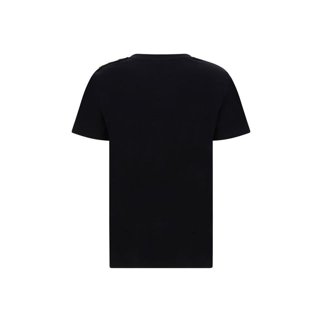 Balmain Black Cotton T-Shirt