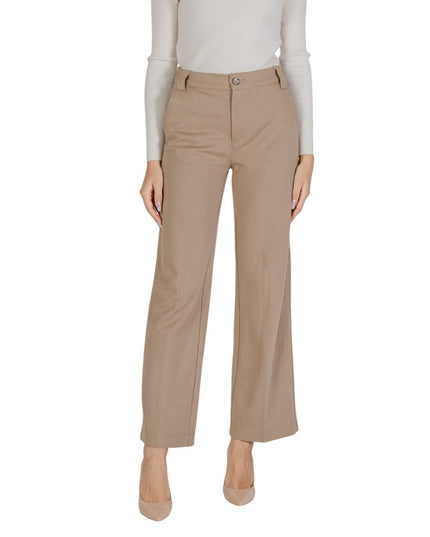 Street One Beige Viscose Casual Pants