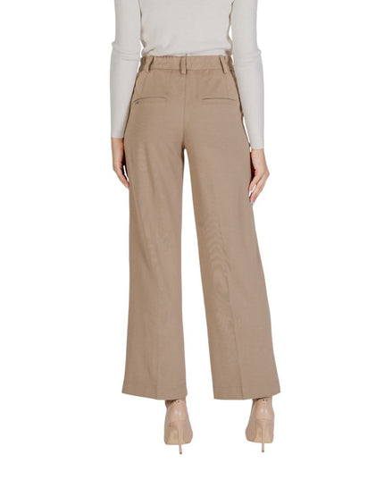 Street One Beige Viscose Casual Pants