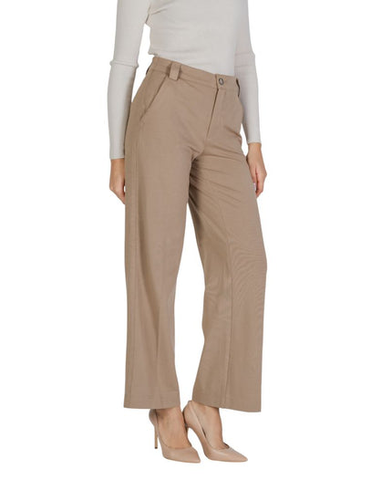 Street One Beige Viscose Casual Pants