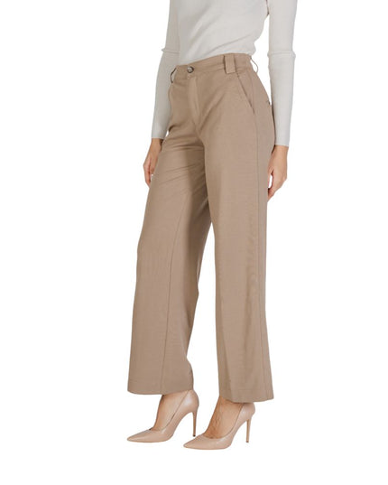 Street One Beige Viscose Casual Pants
