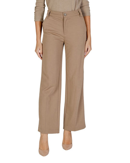 Street One Beige Viscose Casual Pants