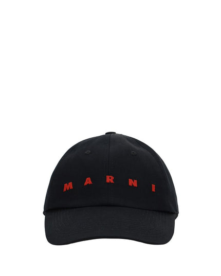Marni Black Cotton Cap (Baseball Hat)