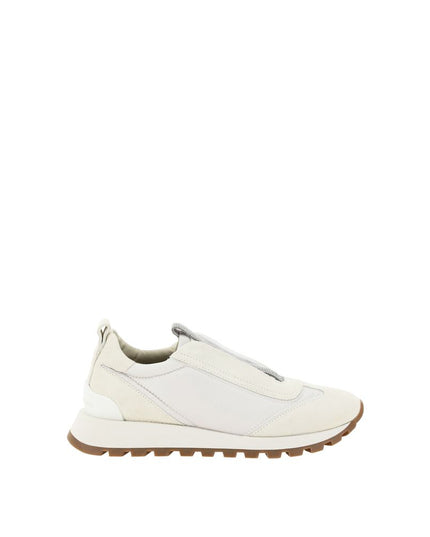 Brunello Cucinelli White Rubber Low Top Sneakers
