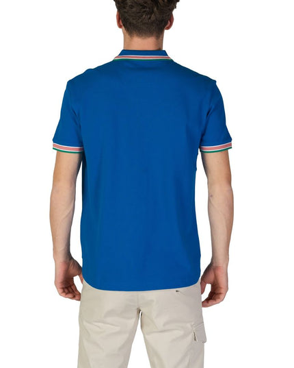 Hugo Boss Blue Cotton Polo Shirt