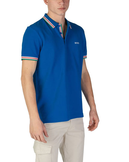 Hugo Boss Blue Cotton Polo Shirt