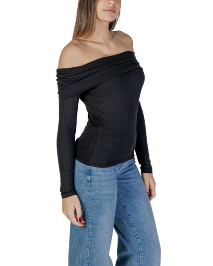 Jacqueline De Yong Black Viscose Shirt