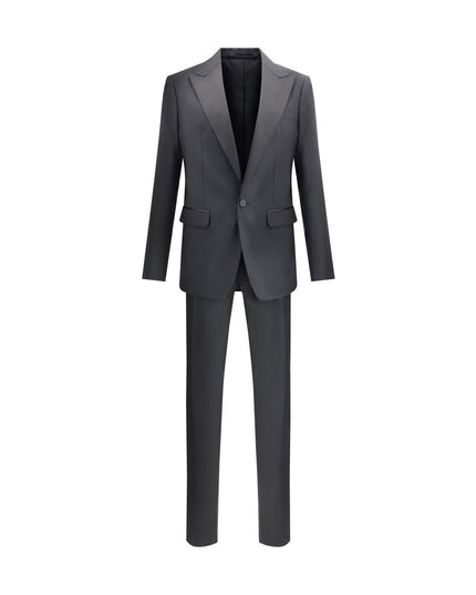 Dsquared² Black Fleece Wool Two-Piece Suit