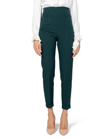Sandro Ferrone Green Polyester Pants